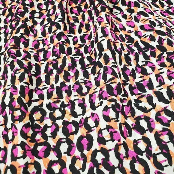 KIM ROGERS light weight geo dot pink top blouse size L - Picture 8 of 11